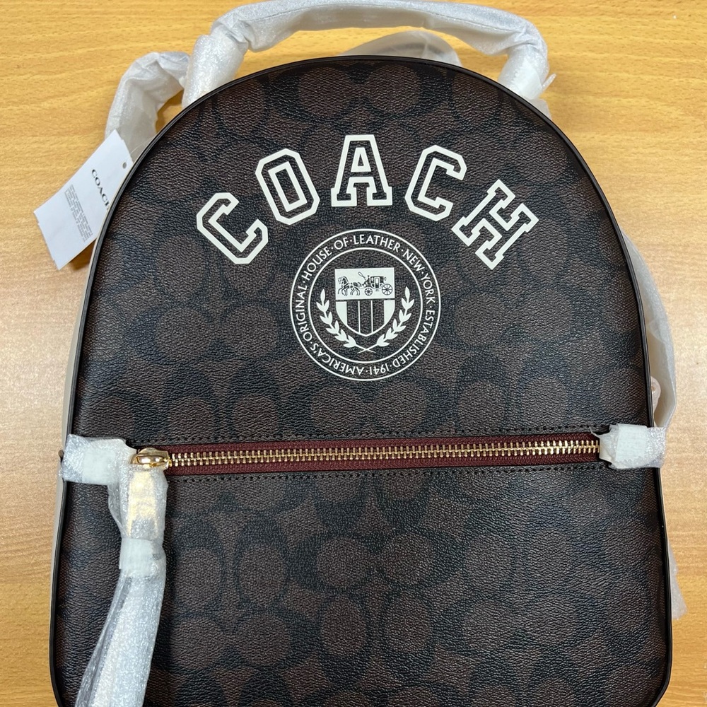Jordyn Backpack In Signature Canvas With Varsity Motif